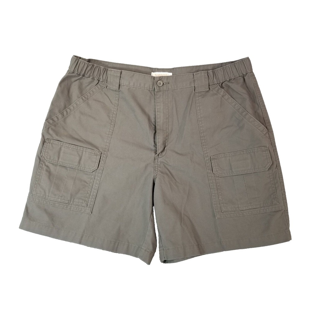 Savane cargo hiking shorts men's 40 x 7 khaki green comfort waist outdoor‎ beach